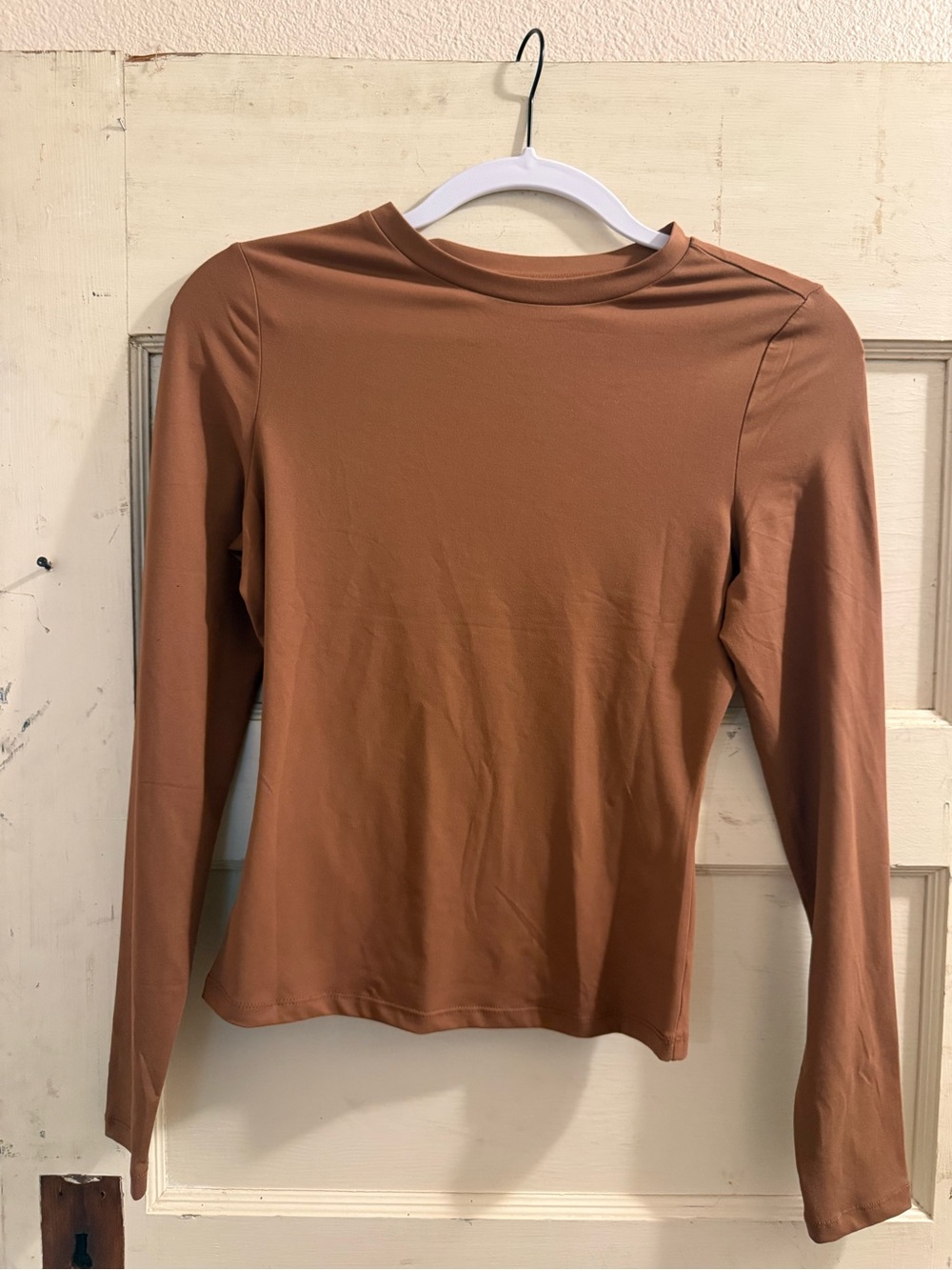 Automet Brown Long Sleeve Fitted Top – Size Small